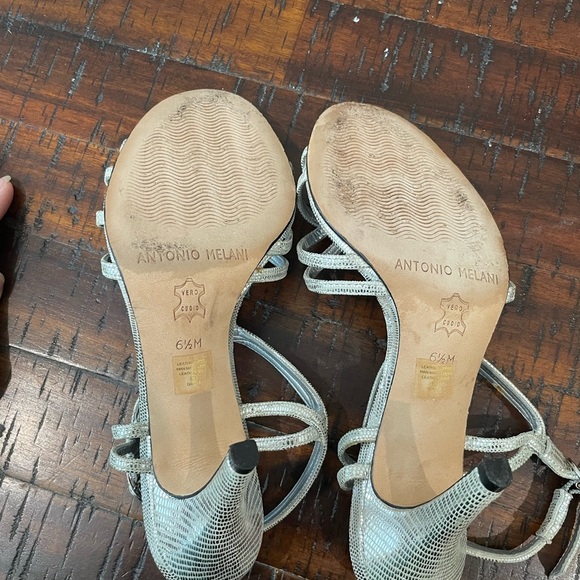 Antonio Melani‎ Strapy Sliver Heels Size 6.5 - Picture 13 of 13